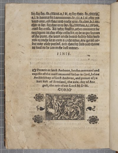 Fol 207 verso, uit De Catechismus, 1552 door Scottish School